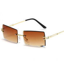 New Arrivals Rimless Cut Square Sunglasses for Women